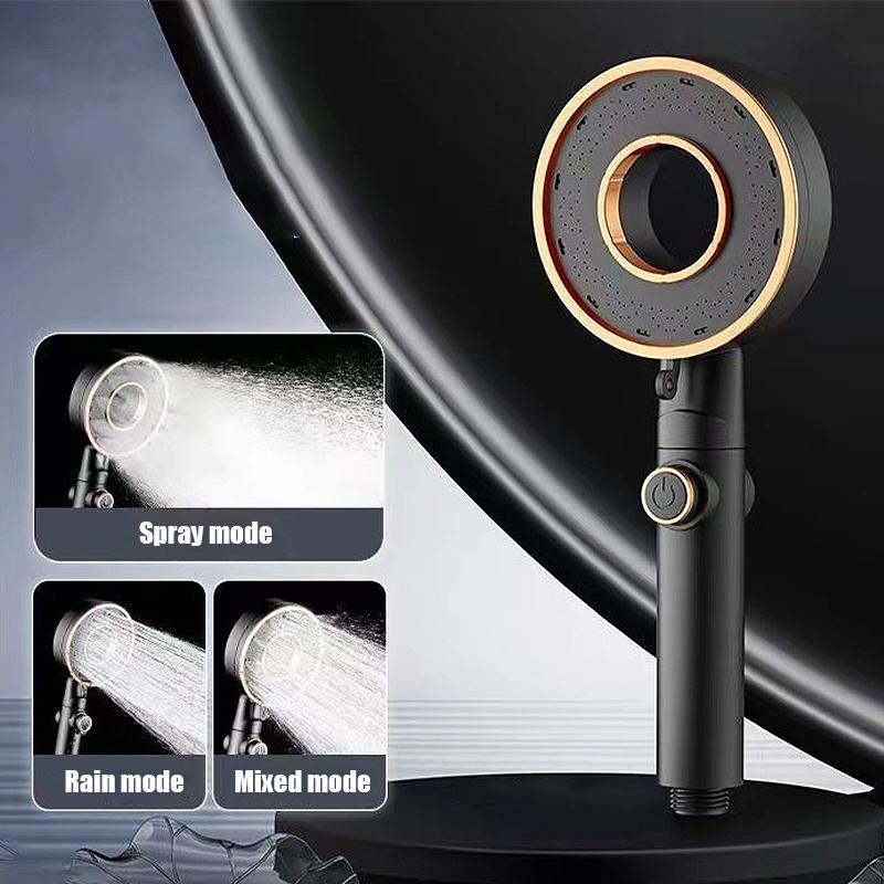 

Душевая головка высокого давления с 3 режимами, регулируемая, экономящая воду, остановка одним нажатием, распыление воды, большой расход, смеситель для душа, аксессуары для ванной комнаты