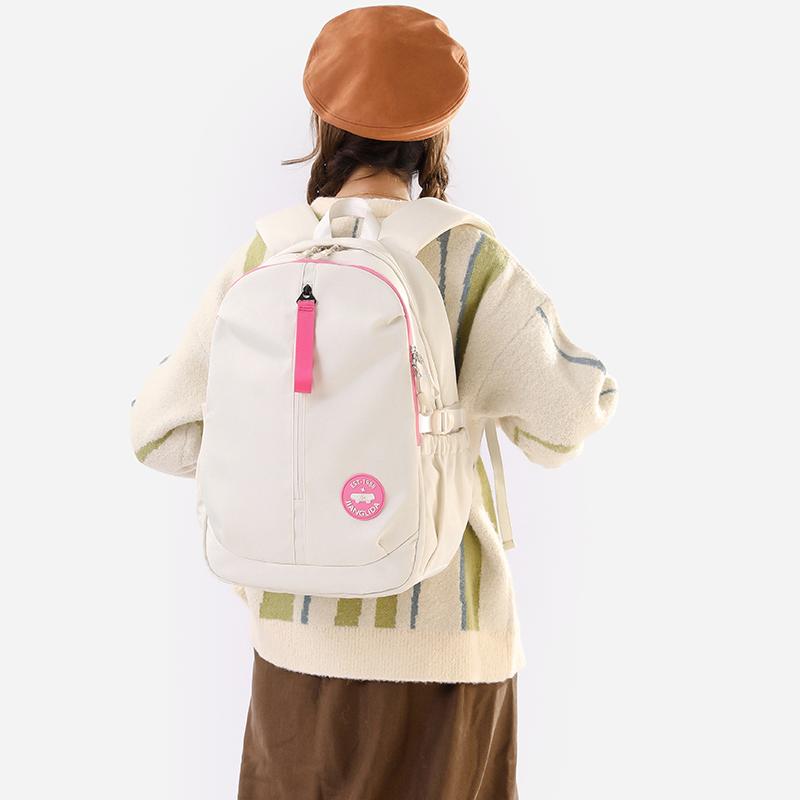 2026 New Burden Reducing Girl's Backpack Large Capacity Lightweight Waterproof Nylon School Bags Multi-layer Thickened Shoulder Strap Student Ruckpack