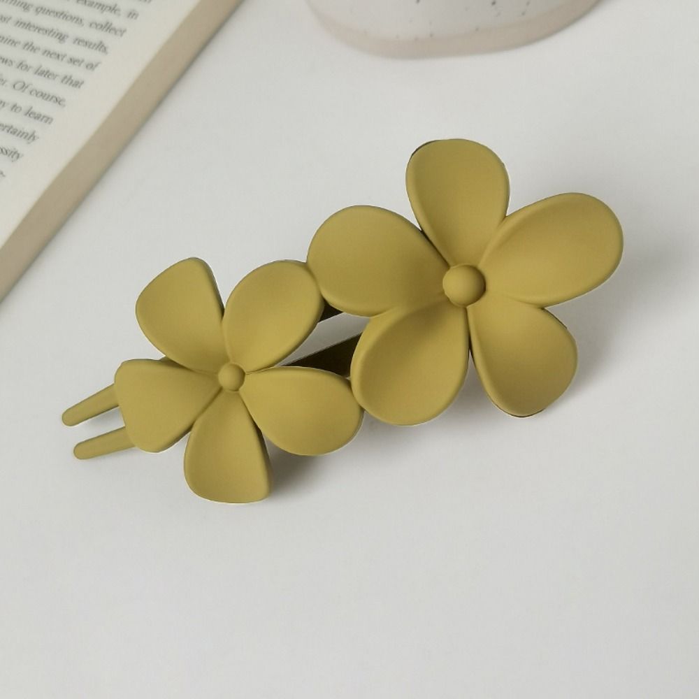 7 PCS Frosted Flower Barrettes Matte Hair Accessories Flat Hair Claw Clips  Beach Party