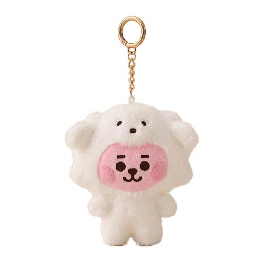 LINE FRIENDS BT21 Kpop Schattig Anime Pluche Speeltje Sleutelhanger 10cm Cartoon Bedeltje Tas Accessoire Schattig Cadeau voor Meisjes