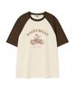 Wacky Willy Kiki And Motorcycles Raglan Short Sleeve T-Shirt Cream