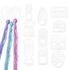11 Stück Transparente Stickgarnspule Herzform DIY Handarbeits Basteln Nähen Baumwollgarn Aufwickelbrett Kartenhalter mit Loch