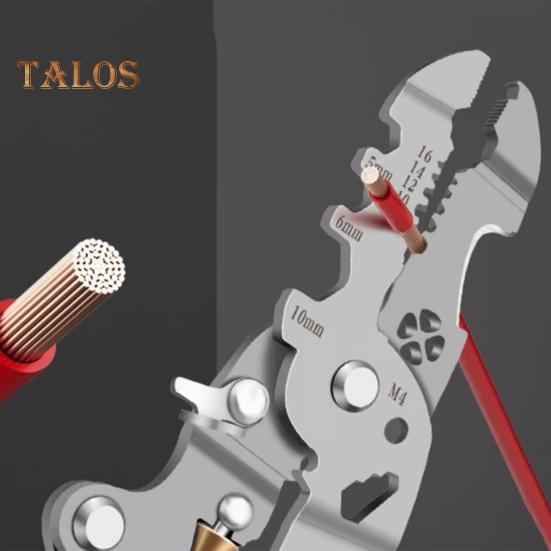 18-in-1 Foldable Wire Stripper Ergonomic Handle Easy To Use Portable Multifunctional Wire Stripper Crimper Cable Cutter Pliers