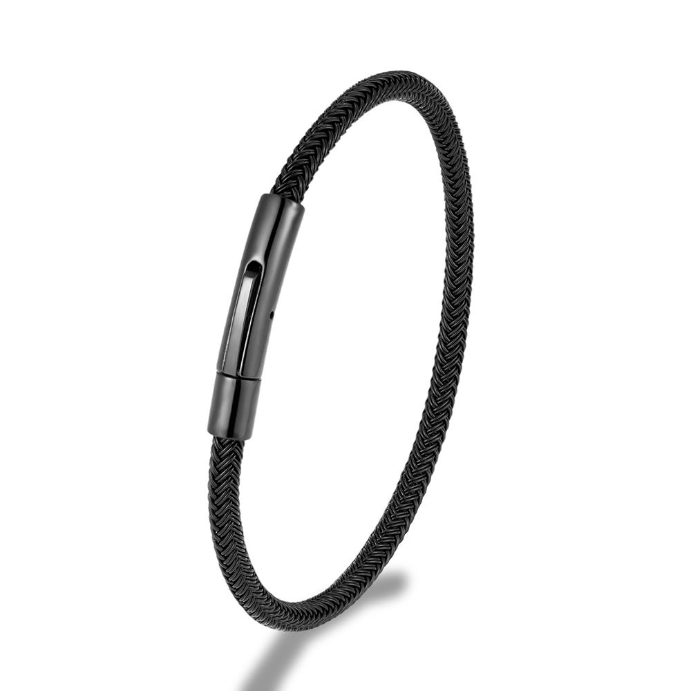 Punk Style Men Bracelet Non Fading Steel Wire Rope Cuff Charm Jewelry Classic Gifts for Men Simple Male Accessories