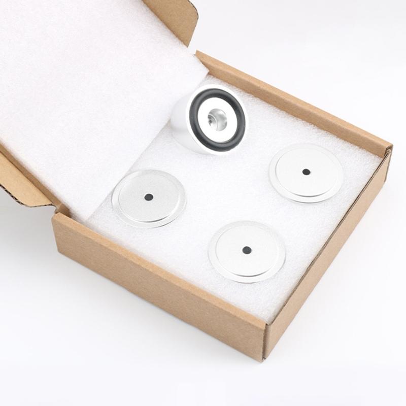 Piedini in gomma per cabinet per altoparlanti Piedini per altoparlanti Isolamento Piedini per altoparlanti in lega di alluminio 4 pezzi/set Piedini ammortizzanti Hifi Audio