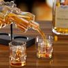 KEMORELA Karafka Szklana w Kształcie Rewolweru Zestaw Kieliszków do Whisky Dystrybutor Wina Pojemnik do Picia na Bar Szklana Butelka Wykwintne Prezenty dla Mężczyzn