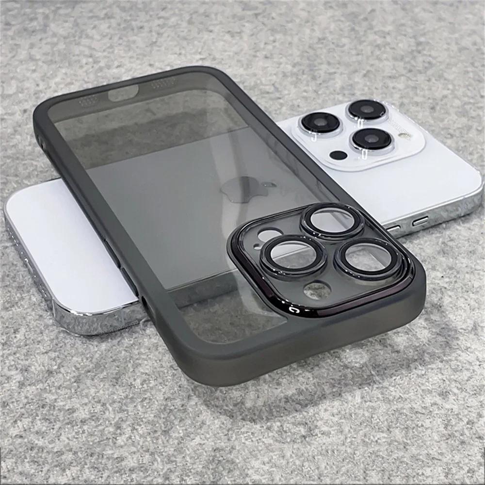 Nárazuvzdorný silikonový nárazník Průhledné pouzdro na telefon Pro iPhone 17 Pro 16 15 14 13 12 11 Pro Max Ochrana fotoaparátu Průhledný kryt