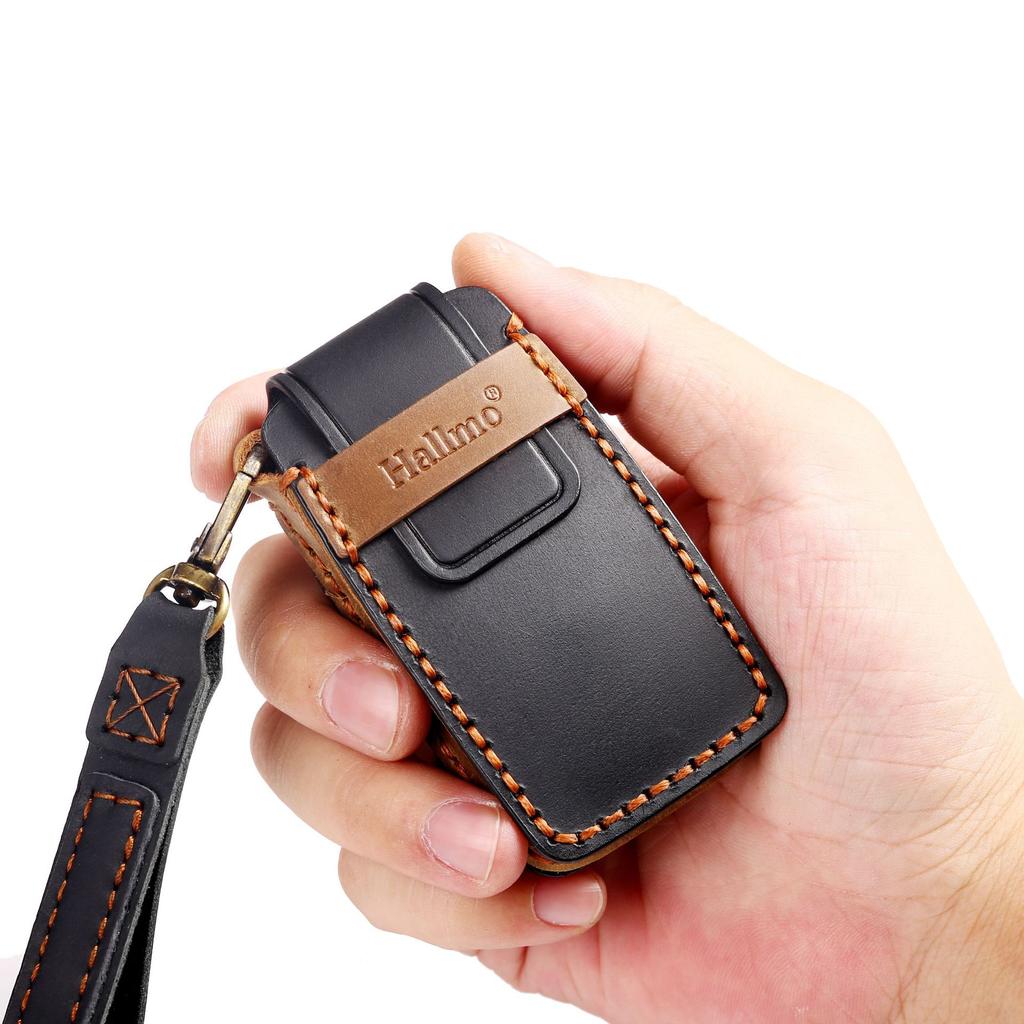 Leather For Hyundai Genesis - G70 G80 G90 Car Key Case Cover Shell Fob Holder Auto Keychain Protector Accessories