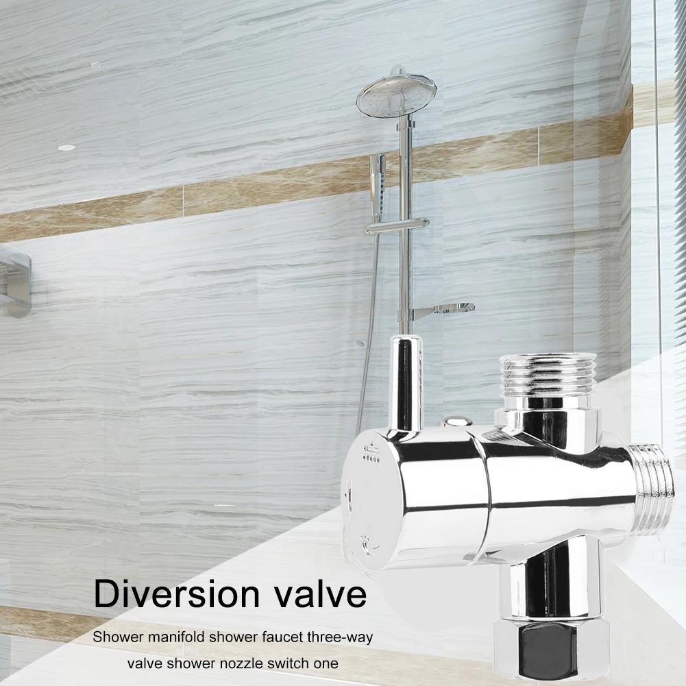 1PC 3 Way Shower Head Diverter Valve G1/2 Three Function Switch Adapter Connector Head Faucet Hotel Home Bathroom Accessories