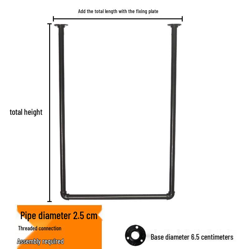 Wall-Mounted Ceiling Rack for Men s & Women s Clothing Display, Wedding Dress Hanger Length 48cm Height 32cm (Black)