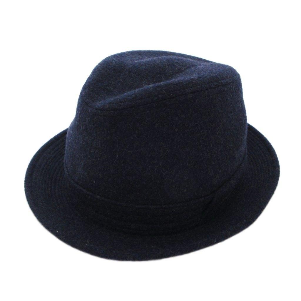 Used STETSON Hat Folded Cashmere Blend Wool 58 Navy /FF ECG003