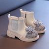 Neue Herbst Winter Mädchen Stiefelette Pailletten Luxus Kinder Prinzessin Stiefel Mode Strass Vielseitige Kinder Lässige Kurze Stiefel