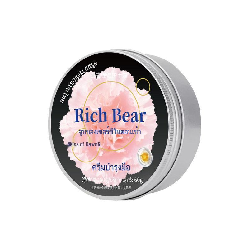 Rich Bear Thai Black Peony Hand Cream: Long-Lasting Fresh Scent, Light Fragrance, Hydrating & Moisturizing.