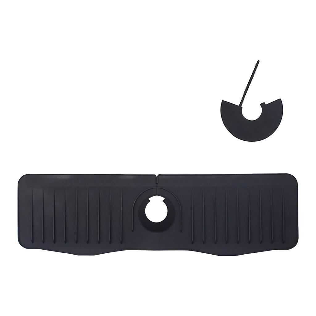2024 New Kitchen Sink Faucet Mat, Silicone Drainage Mat Sink Tray, Sink Protector Kitchen Bathroom Sink Faucet Mat Protector