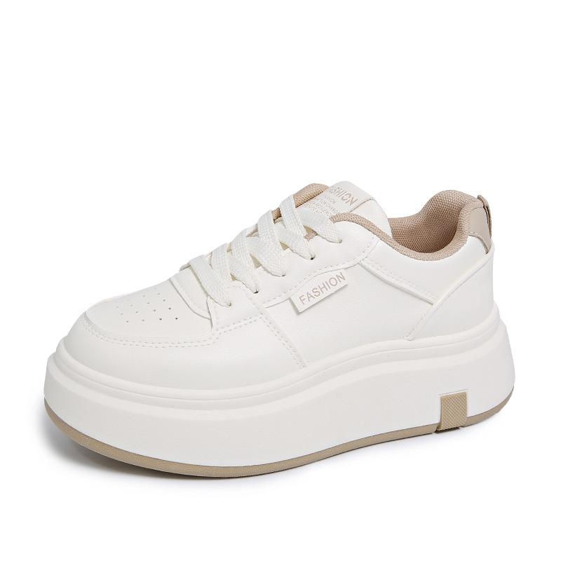 

2025 spring white shoes new Korean version ins female students platform heightening sports board shoes casual street shooting HB608 40