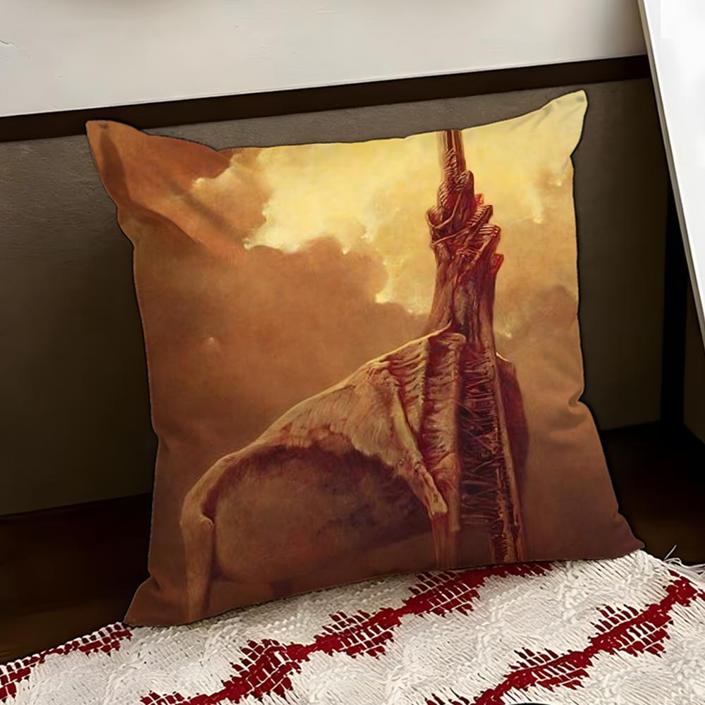 Art ZZdzislaw Beksinski Cushion Cover Reversible Soft Durable Pillow Cover Home Car MultiScene Use for Daily Comfort