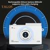 Fotocamera digitale con doppio obiettivo, display IPS, messa a fuoco automatica, zoom, anti-vibrazione, ricaricabile, condivisione wireless, fotocamera selfie Wi-Fi