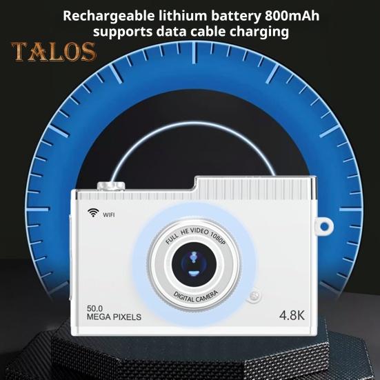 Fotocamera digitale con doppio obiettivo, display IPS, messa a fuoco automatica, zoom, anti-vibrazione, ricaricabile, condivisione wireless, fotocamera selfie Wi-Fi