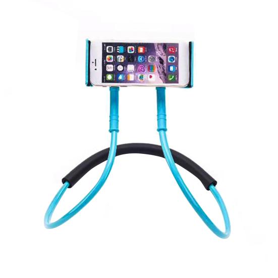 Universal 360 Degree Neckband Phone Holder Rotation Flexible Stand Strap Bracket