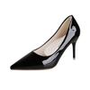 Black High Heels Women's Spring and Autumn New Pointed Large Size 41 Shallow Mouth Fashion Single Shoes High-end Work Shoes