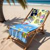 1pc Summer Beach Fun with Cute Characters 2D Printed Microfiber Beach Towel, Quick Dry Super Absorbent. Great for Beach, Pool