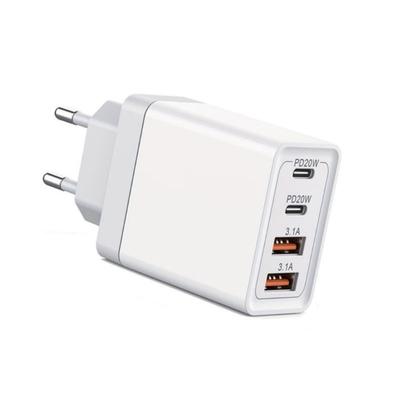 Two USB A C Port 55W Wall Charger PD Compatible Fast Charging For Smartphones Tablets Laptops