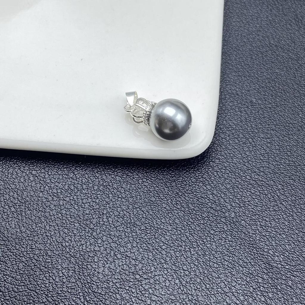 Zircon Crown Freshwater Pearl Pendant Necklace with Color-Preserving Earrings and Ear Cuffs - Fashion DIY Handmade Jewelry Accessories