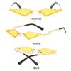 Metal Frame Lozenge Sunglasses Rimless Halloween Eyeglasses Polygon Sun Glasses  for Women & Men