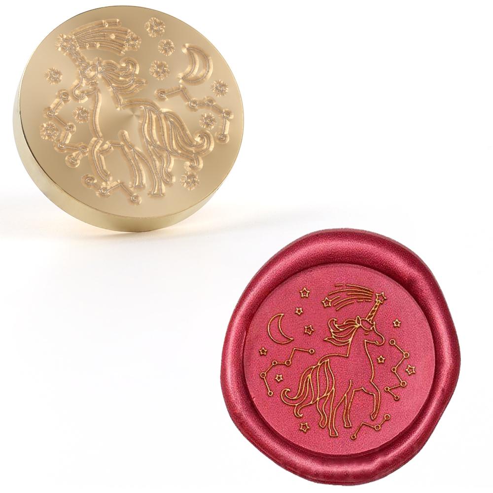 1pc Mushroom, Paw Print, Sunflower In a Bottle Pattern Wax Seal Stamp, Sealing Wax Solid Brass Stamp Heads Removable