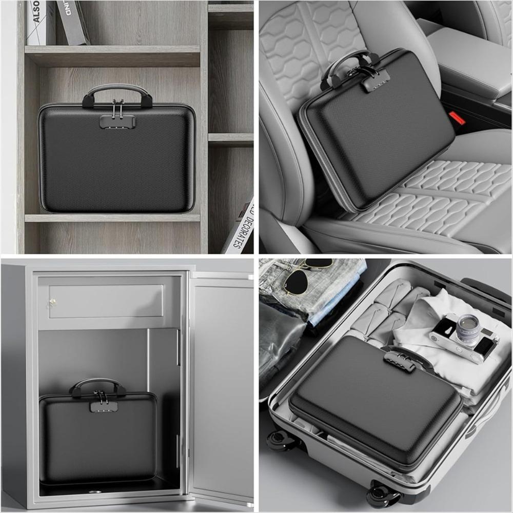 with Pocket Fireproof File Organizer with Lock Waterproof Accordion File Folder  Home