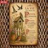Metal Decorative Sign La Vie Est Faite De Petits Bonheurs
