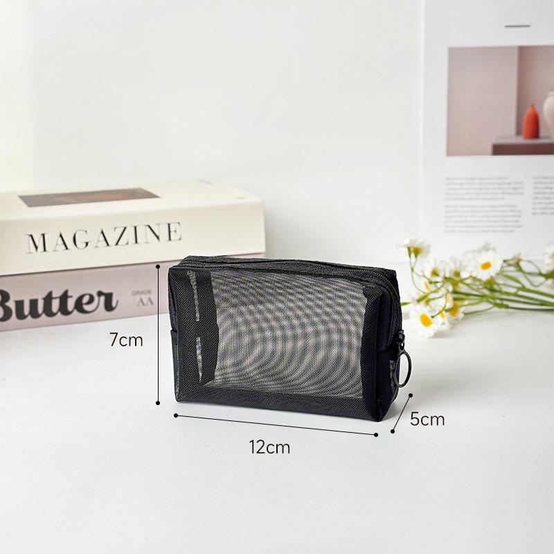 High-Capacity Transparent Makeup Bag Set - Three-Piece Travel Organizer