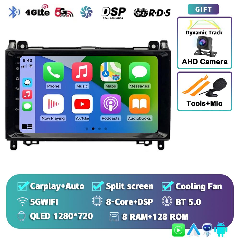 Android 14 Car Radio for Mercedes Benz B200 Sprinter W906 W639 AB Class W169 W245 Viano Vito Multimedia Player 2 Din Stereo DSP