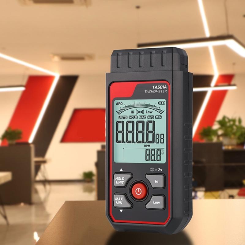 Digital Tachometer 2.5-99999RPM Non-contact LasersRotation Speed Meter Memory Function for Car Motor Fan Washing Machine