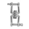 Marine Grade Steel Anchor Swivel Shackle with Double Swivel Jaw Designs Corrosions Resistant Chain Connector for Boats