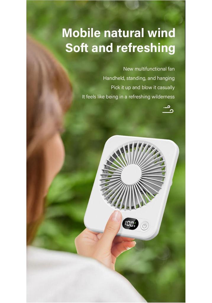 Compact USB-Rechargeable Silent Desk Fan for Home, Office, and Dorm Use