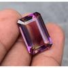 Bi-Color Ametrine Natural 14+ Ct Emerald Cut Beautiful Certified Loose Gemstone