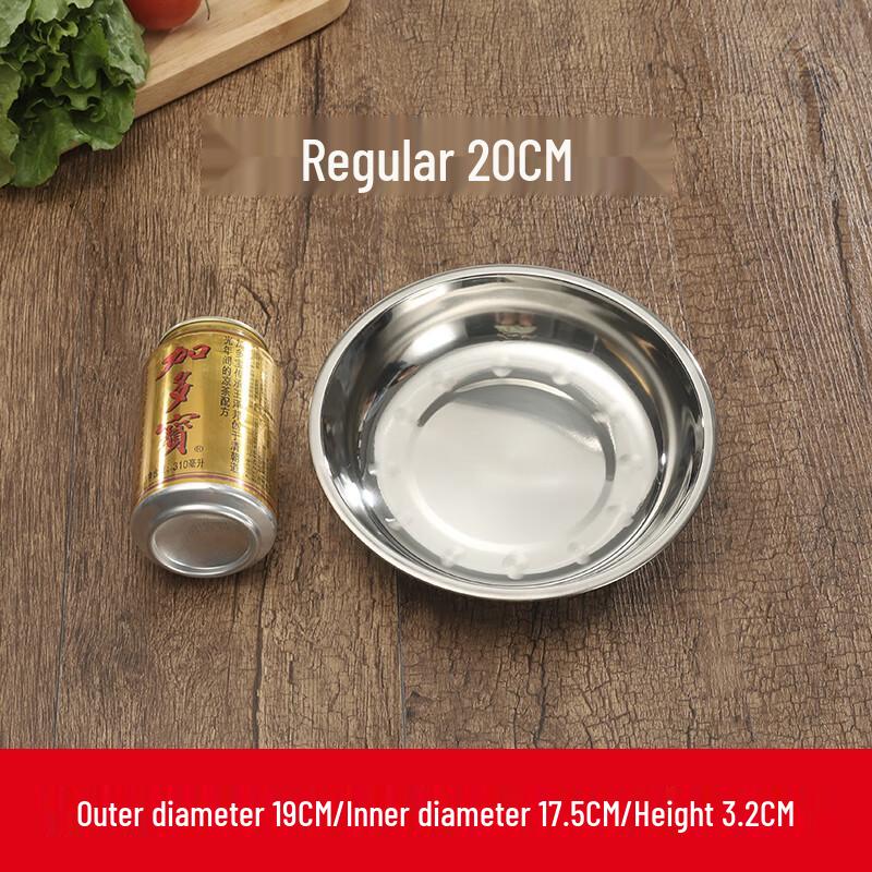 Stainless Steel Round Dinner Plate (10-Pack)