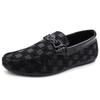 Spring new Doudou shoes men's lazy one-pedal plaid men's shoes trendy shoes leather shoes casual single shoe cloth