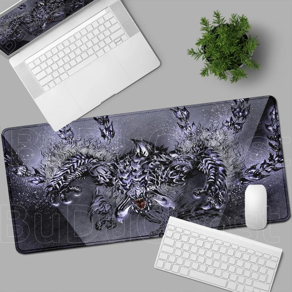 HD Printing MousePad Game Monster Hunter Wilds Mouse Pad Natural Rubber Keyboard Mat Office Desk Mat Computer Gaming Accessories