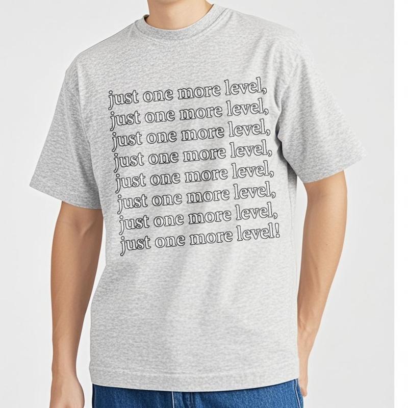 Workout Unisex Oneck T Shirt Cotton Just One More Level Just One More Level Just One More Level Just One More Level Just One More