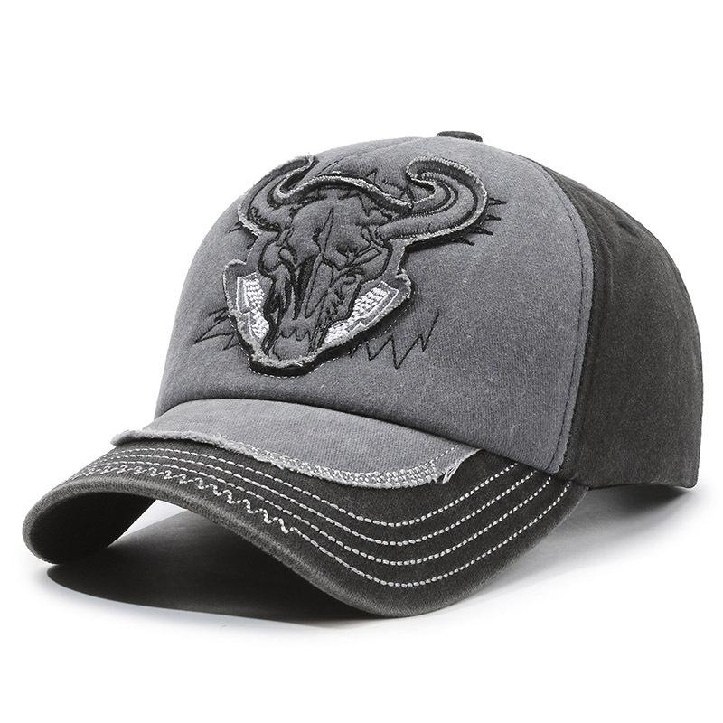 Hat Men's Color Matching Retro Baseball Cap Washed Nostalgic Style Cap Spring and Autumn Casual Sun Hat Women