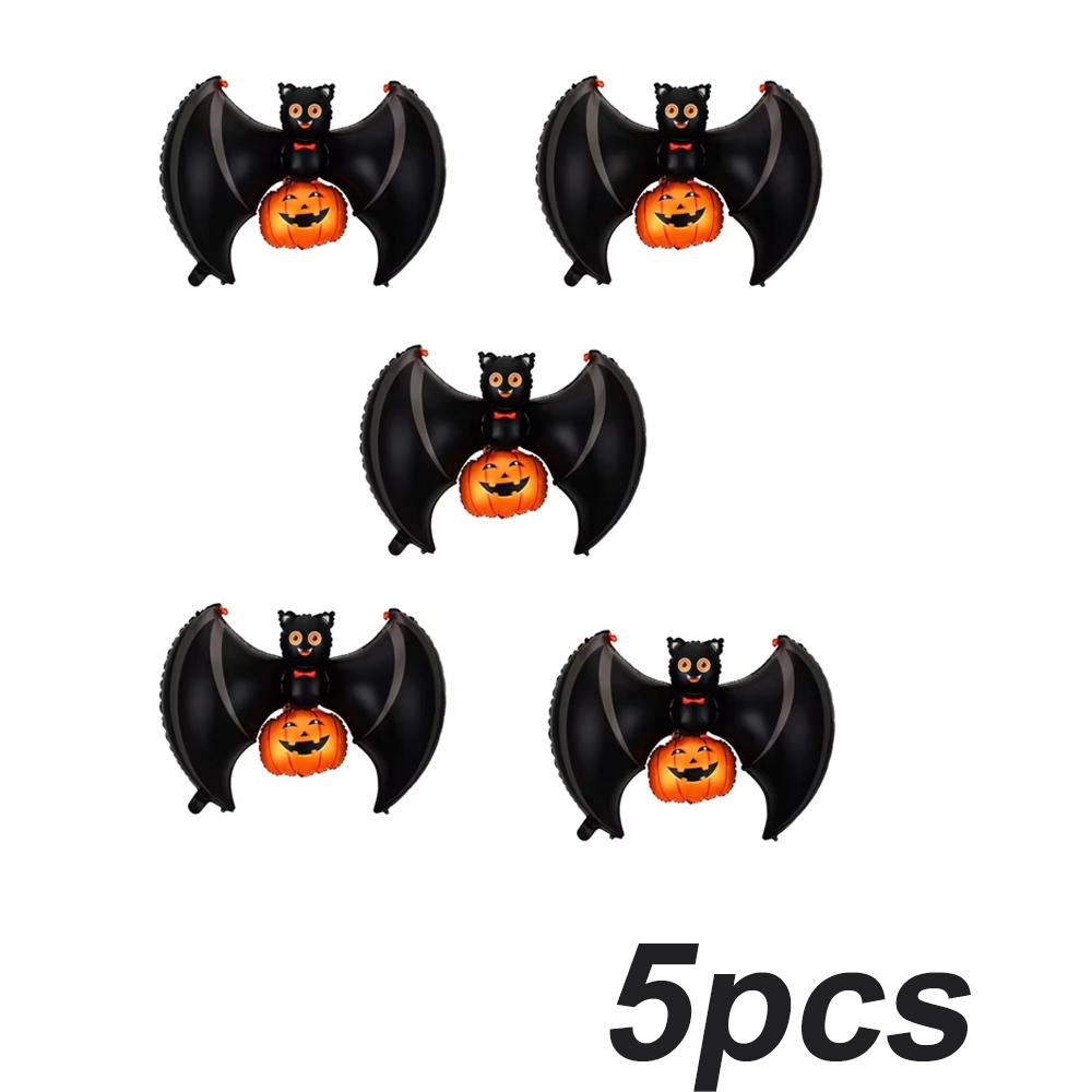 1/5/10/20pcs Halloween Bat Lift Pumpkin Balloon Decor Suspends Pumpkin for Party Scene Supplies Gift Spooky Effect Photo Prop