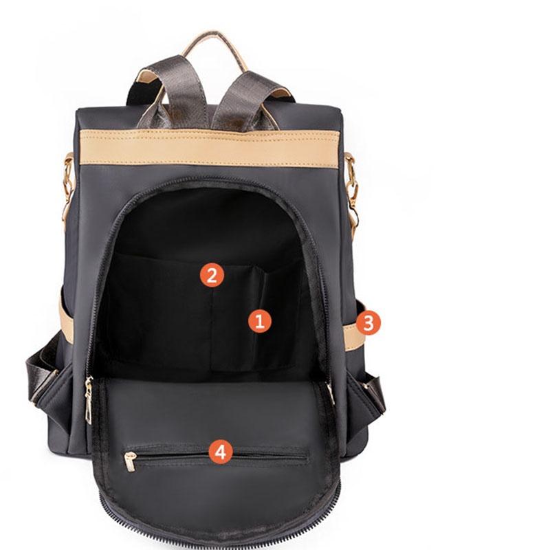 IELGY Ladies Casual Backpack Fashion Oxford Anti-theft Travel Backpack