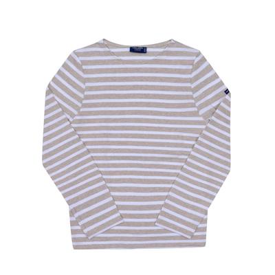SainT James T-shirt a maniche lunghe a righe moderne 6870 naTurel Neige