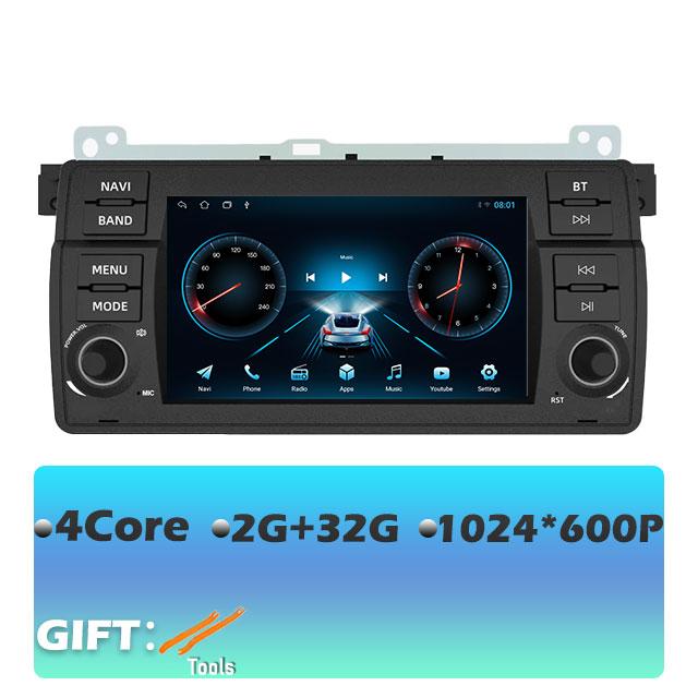 

7 для BMW E46 M3 318/320/325/330/335 Android 14 автомобильный радиоприемник мультимедийный плеер GPS навигация стерео WiFi BT Carplay Auto