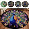 Special-shaped Peacock Carpet Non-slip Door Gasket Blanket  for Living Room Tea Table Bedside