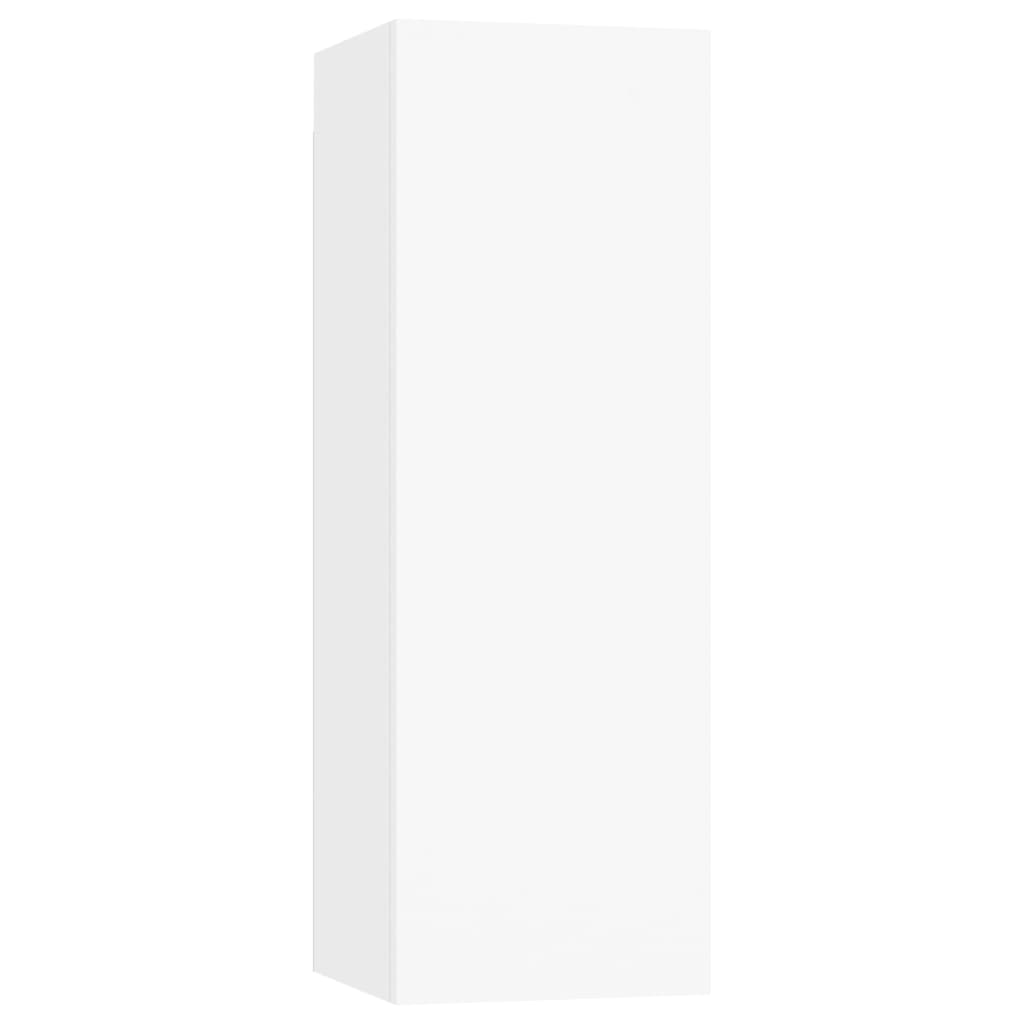 5 piece TV cabinet set white engineered wood