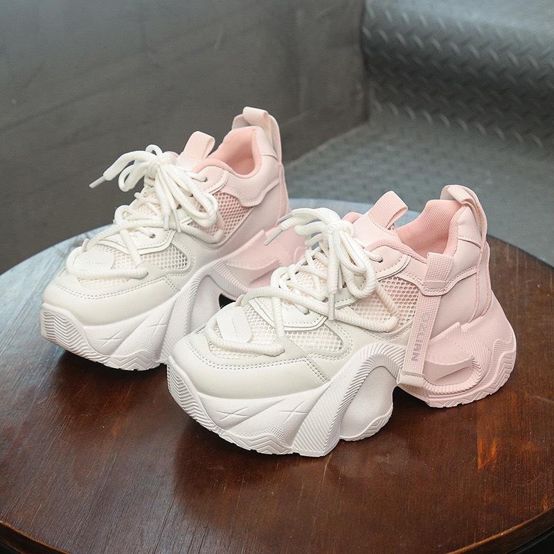 

Spring and Autumn New Versatile Shoes Mesh King Casual Platform Sneakers Women s Shoes 39 рожевий