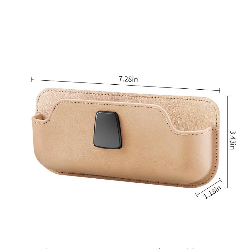 Car Glasses Case Auto Adhesive Type Sun Visor Suede Glasses Holder Sunglasses Clip Card Ticket Holder Universal Car Storage Box